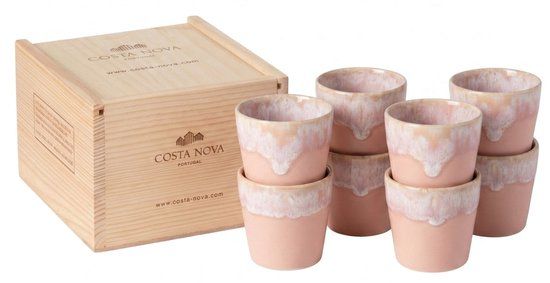 Costa Nova Espresso Kopjes Grespresso Soft Pink 80 ml - 8 stuks