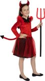 FUNIDELIA Duivelskostuum Voor meisjes - Rood - Maat 7-9 jaar