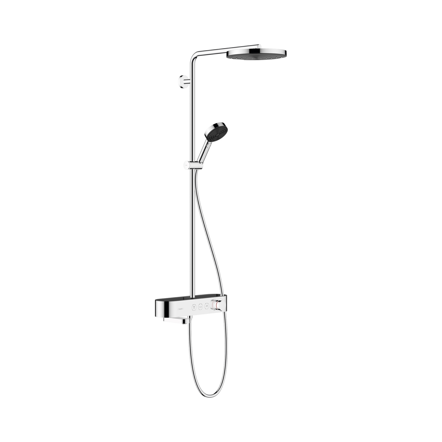 Hansgrohe Regendouche set hansgrohe pulsify s showerpipe 260 1 jet met badthermostaat showertablet select 400 chroom