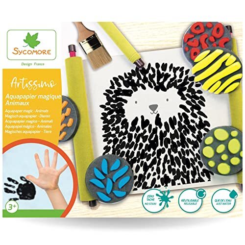 Sycomore Creatieve set voor aquapapapier, voor kinderen, CREA035, geel