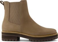 TOMS Dames enkellaarsjes Bennet Beige Leer
