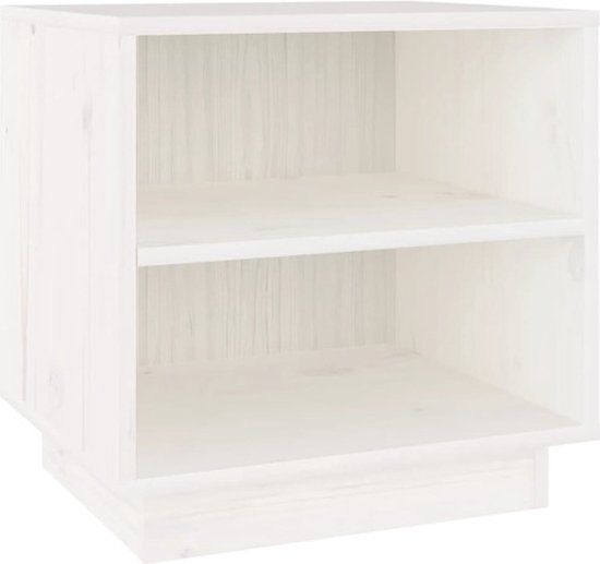 vidaXL Nachtkastjes - 2 stuks - Massief Grenenhout - Wit