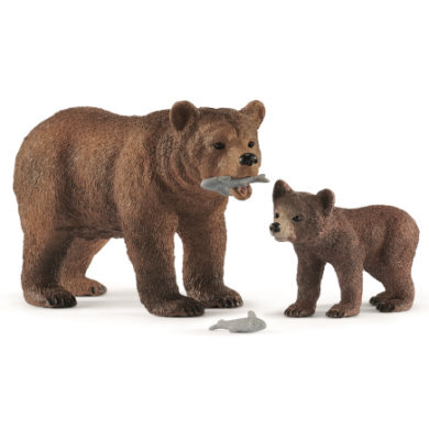 Schleich Grizzly beer moeder met jonge 42473