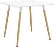 en.casa Eettafel vierkant MDF en staal 80x80x74 cm wit en hout