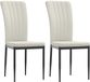 vidaXL Eetkamerstoelen 2 stuks fluweel crèmekleurig