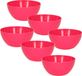 Plasticforte Schaaltjes - 6x - kunststof - kommetjes - dessert/ontbijt - D14 x H6 cm - fuchsia roze