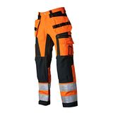 Top Swede 236016025C060 Model 236 waarschuwingsbescherming stretchbroek, oranje/zwart, maat C60