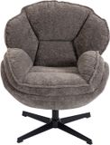 HOMCOM Accentstoel Polyester Metaal Grijs