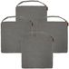 Hespéride coussin de chaise Sofia - 4x - 40 x 40 x 4 cm - gris foncé - bouclette - intérieur/extérieur