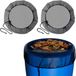 Non-branded Housse de cuve de pluie réglable avec cordon de serrage, housse de filet - Lot de 2 - 100 cm