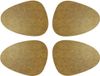 Unique Living placemats Floris lederlook - 8x - 39 x 30 cm - goud