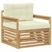 vidaXL Buitensofa Polyester Wit en crèmekleurig