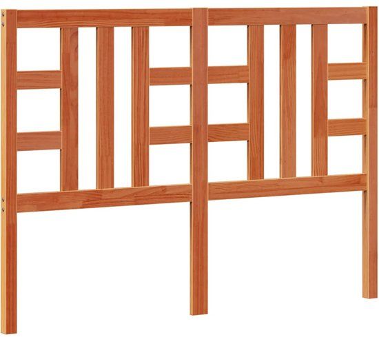 vidaXL Hoofdbord 135 cm massief grenenhout wasbruin