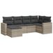 vidaXL Loungeset met kussens, Lichtgrijs, Polyrattan