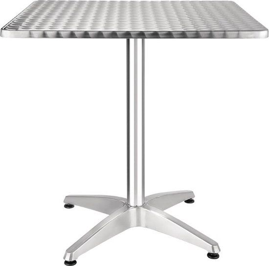 Bolero Vierkante RVS Bistrotafel 70cm