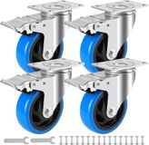 Wielen voor Meubels - Rubberen Zware Wielen - Heavy Duty Castors /Transportwielen - 720 kg