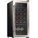 18 NutriChef 18 Bottle Wine Cooler Refrigerator - White Red Wine Fridge Chiller Countertop Wine Cooler - Freestanding Compact Mini Wine Fridge 18 Bottle w/Digital Control, Stainless Steel Door