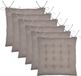 Stof Textile coussin de chaise Coline - 6x - beige - 38 x 38 x 4 cm