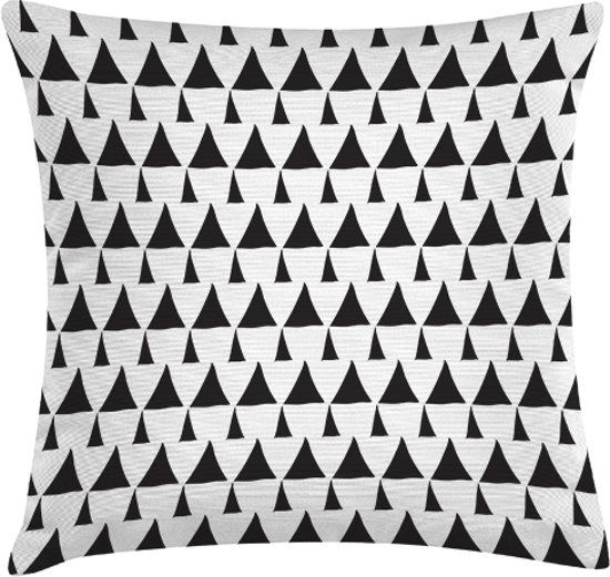 TAK Design Kussen Draw Triangles Pattern White - 45x45cm