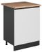 Vicco Meuble bas de cuisine "R-Line", Blanc/Anthracite 60 cm