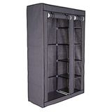 Tavora Opvouwbare stoffen kledingkast 175x110x45 cm, grijs