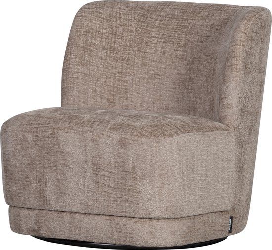 WOOOD Atty Draaifauteuil - Polyester - Zand - 75x74x65