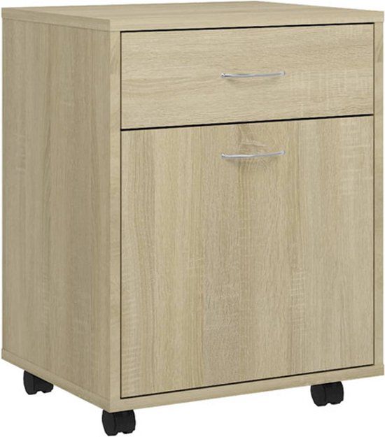 VidaXL Rolkast 45x38x54 cm Sonoma Eiken Hout