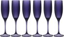 Home Deco Factory Champagneglas - 6x - 13 cl - paars - kunststof - vaatwasserbestendig