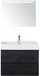 BES LED Maxx XL Badmeubelset 80 cm - Black Oak - Wastafel Kube 1 Kraangat met Sence Spiegel