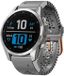 By Qubix Garmin By Qubix - 20mm Quickfit Flower Siliconen Bandje - Grijs - Geschikt voor Garmin Fenix 8 - 43mm