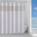 Gedy G-Spiraglio 180 x 200 cm, gemaakt van PES, 100% waterdicht, wit en transparant oppervlak, R&S-design, douchegordijn met 12 ringen, 2 jaar garantie