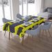 Bonamaison Tafelkleed, Anti-Mold, Sneldrogend, Waterdicht, 100% Polyester Tafellaken, Neon Geel, Rook, 140 x 200 Cm