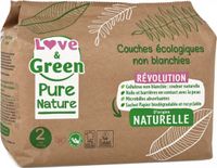 Love & Green Ecologische Luiers Puur Natuur Maat 2 Mini (3-6 kg) - 35 Stuks