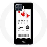 Maniacase Oppo A93 5G Hoesje Vliegtuigticket Montreal Canada
