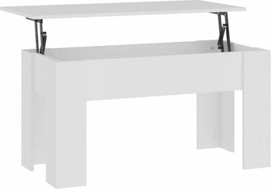 vidaXL Salontafel 101x49x52 cm bewerkt hout wit