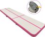 vidaXL Gymnastiekmat met pomp opblaasbaar 600x100x20 cm PVC roze