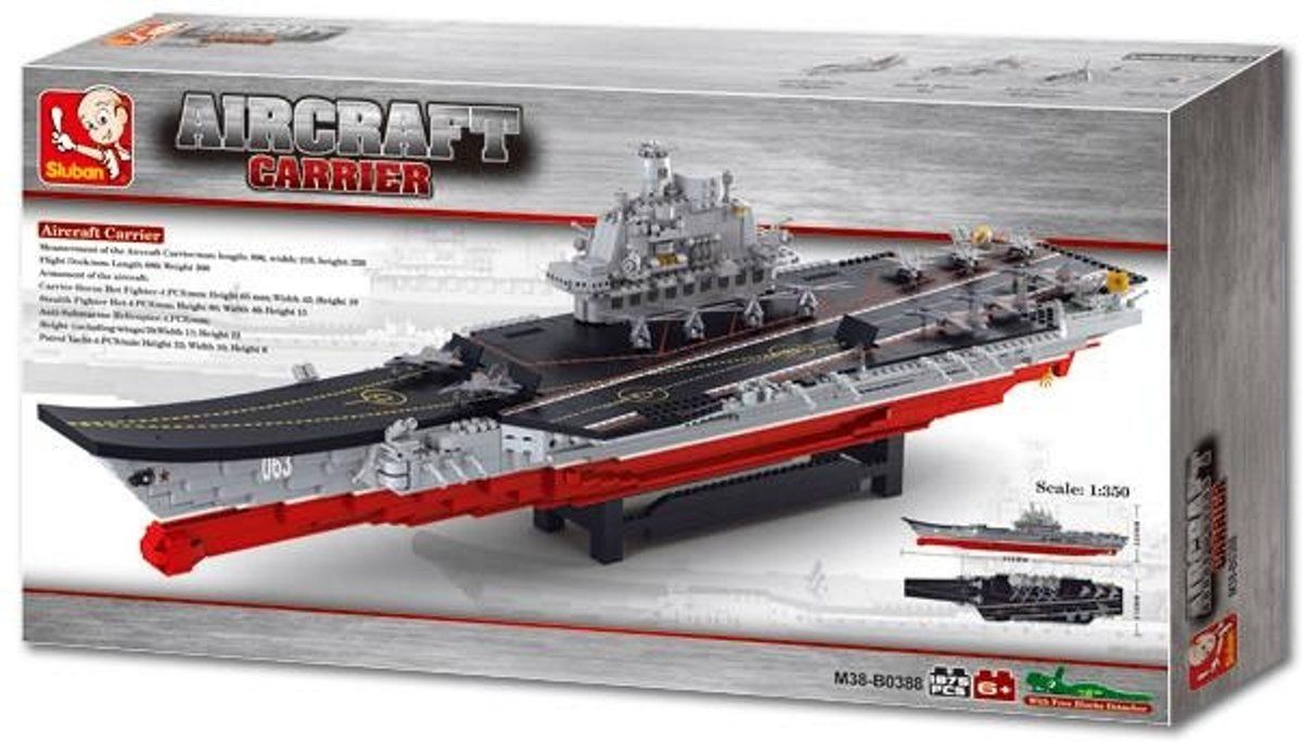 Sluban Aircraft Carrier B0388 vliegdekschip - Grijs