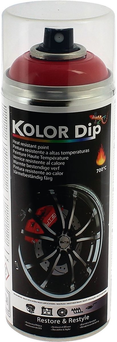 Kolor Dip Remklauwverf Spuitbus 400 Ml Rood