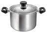 Tescoma 730822 Brava Kookpan met deksel, diameter 22 cm, 5,5 l, roestvrij staal