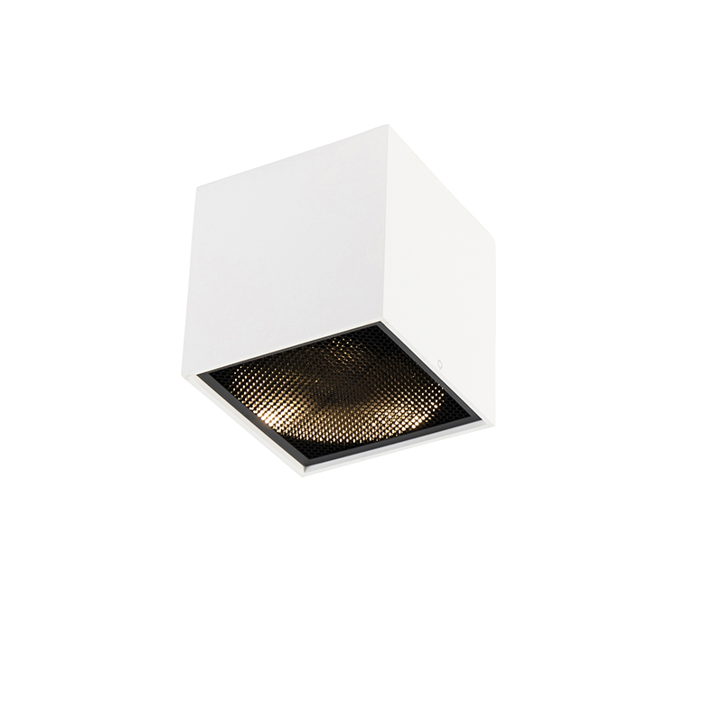 QAZQA box - Plafond spot - 1 lichts - L 120 mm - Wit