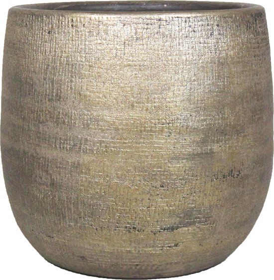 Floran Luxe plantenpot goud Mira 35 cm - Keramiek