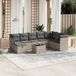 Maison Exclusive - Ensemble de meubles de jardin 9 pièces avec canapé et coussins, gris clair, en polyrotin