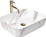 REA Demi Aiax Shiny Opzetwastafel Steen Imitatie 51x39 cm
