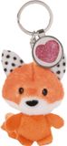 Nici Sleutelhanger Hart Junior 7 Cm Pluche/polyester Oranje/roze