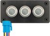 ProRide Interrupteurs à pression en métal ON-OFF 12-24V - 16mm - Panneau encastrable triple - IP67 - Indicateur LED Blanc