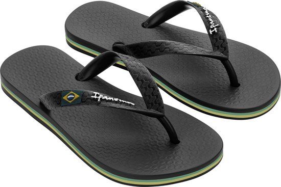 Ipanema Classic Brasil Kids Unisex Junior Slippers - Black - Size 29/30 - 2025 Collection