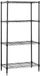 Amazon Basics Opslagkast, 4 planken, smal, planken en poten verstelbaar in hoogte, draagkracht maximaal 363 kg, zwart, 60,1 x 35,6 x 121,9 cm (D x B x H)