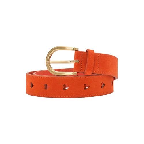 Fabienne Chapot suède riem Cut it Out Heart oranje