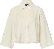 s.Oliver BLACK LABEL s.Oliver Vrouwen Indoor-Jacke lichtbeige Regular Fit Driekwart mouw Polyester