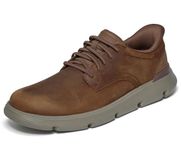 Skechers Garza Duran Sneaker voor heren, Donkerbruin synthetisch leer, 42 EU